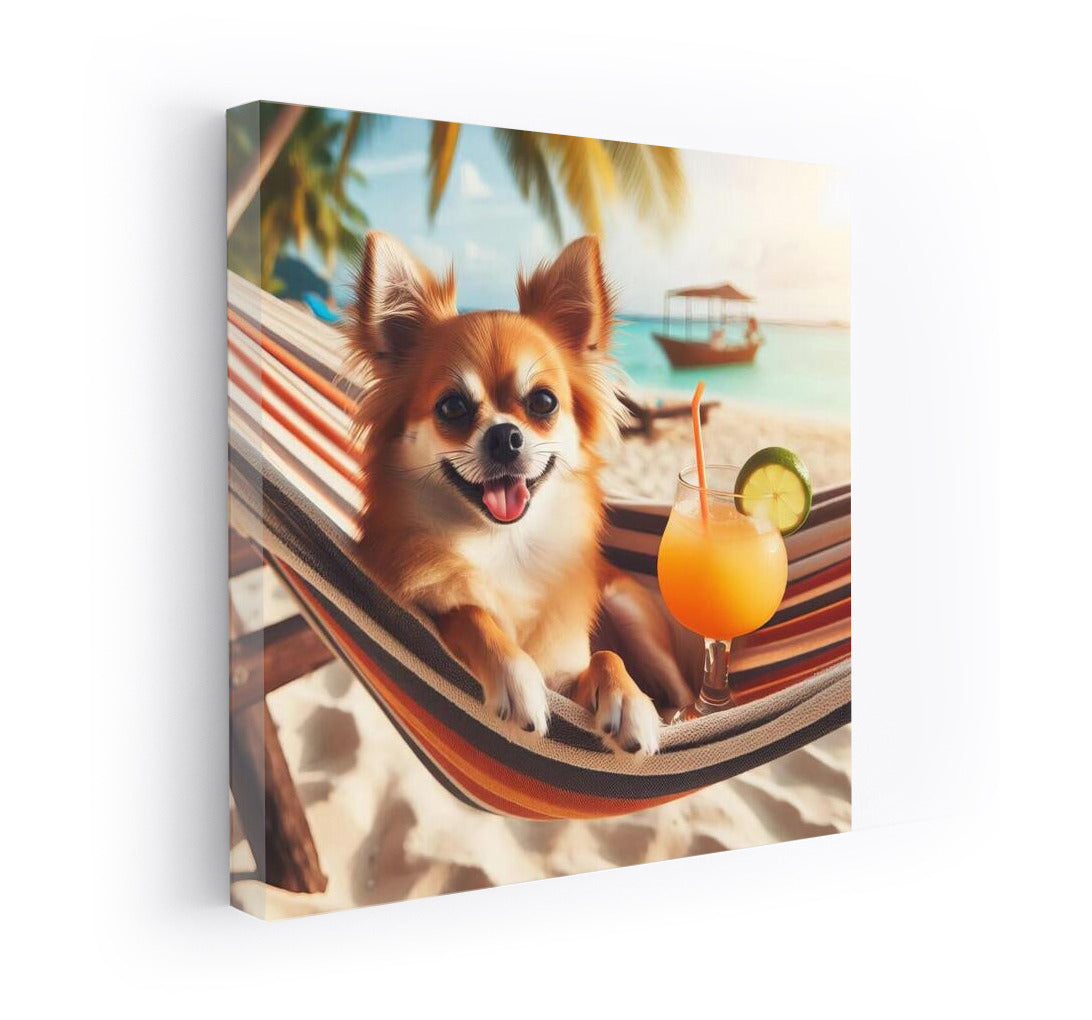 Chihuahua in a Hammock: Summer Cocktail on the Beach