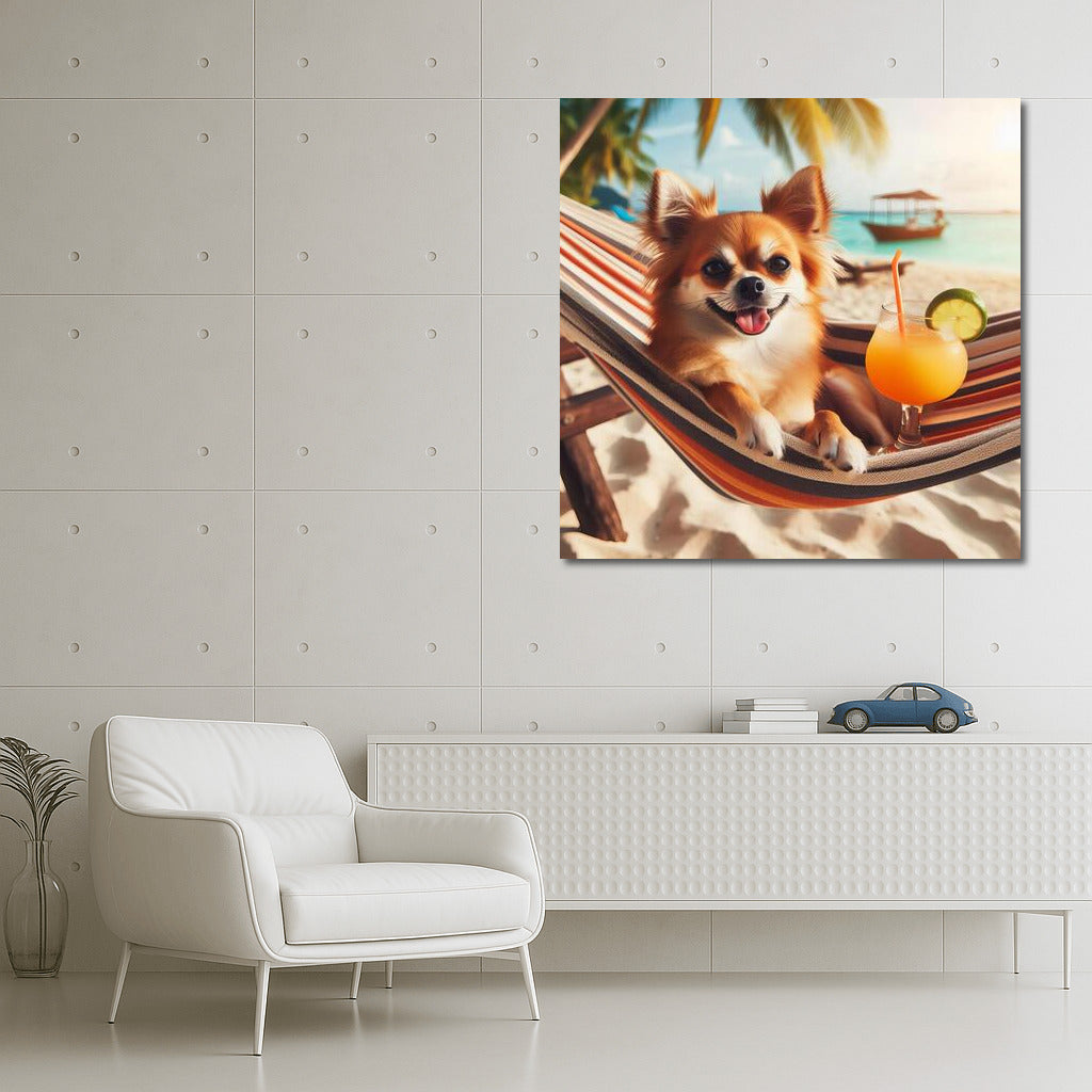 Chihuahua in a Hammock: Summer Cocktail on the Beach