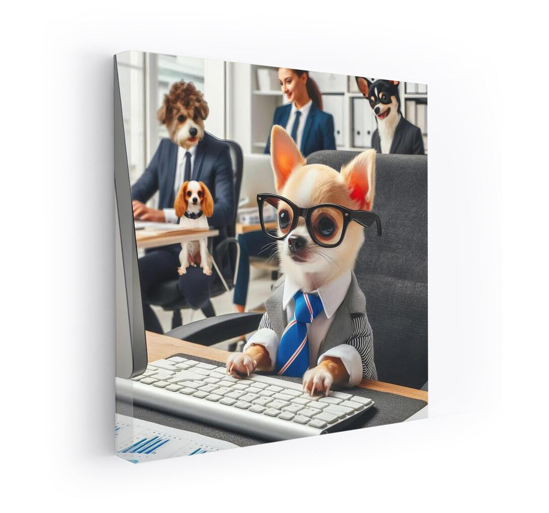 Chihuahua Boss: Office Style with Humor