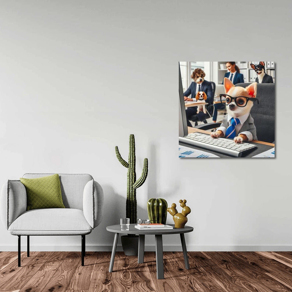 Chihuahua Boss: Office Style with Humor
