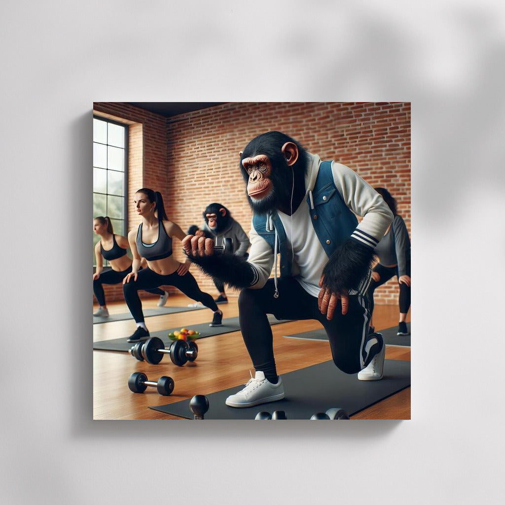 Sporty Monkey: Humorous Poster for Your Interior