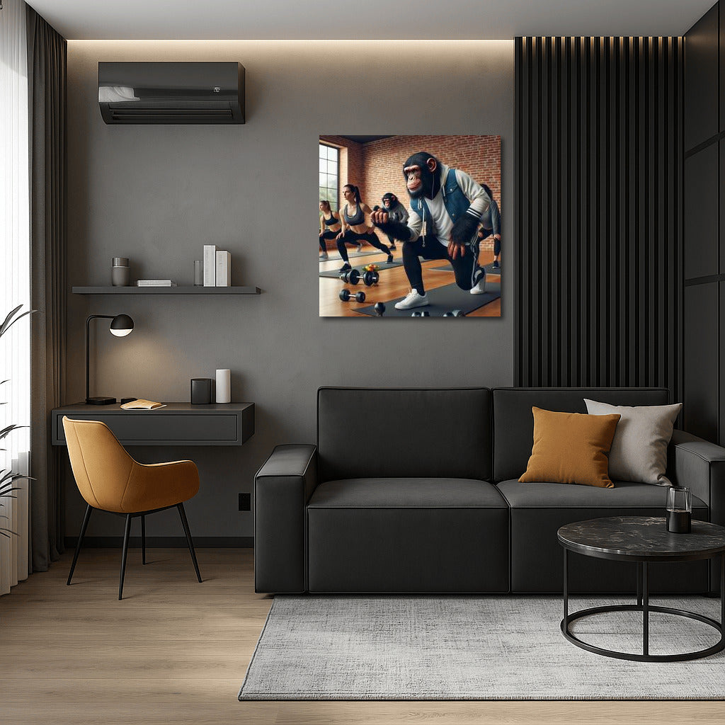 Sporty Monkey: Humorous Poster for Your Interior