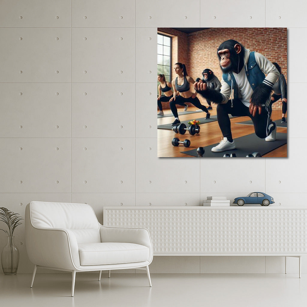 Sporty Monkey: Humorous Poster for Your Interior