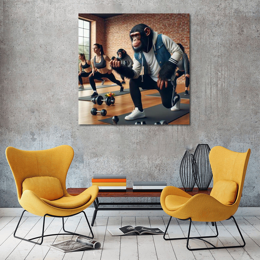 Sporty Monkey: Humorous Poster for Your Interior