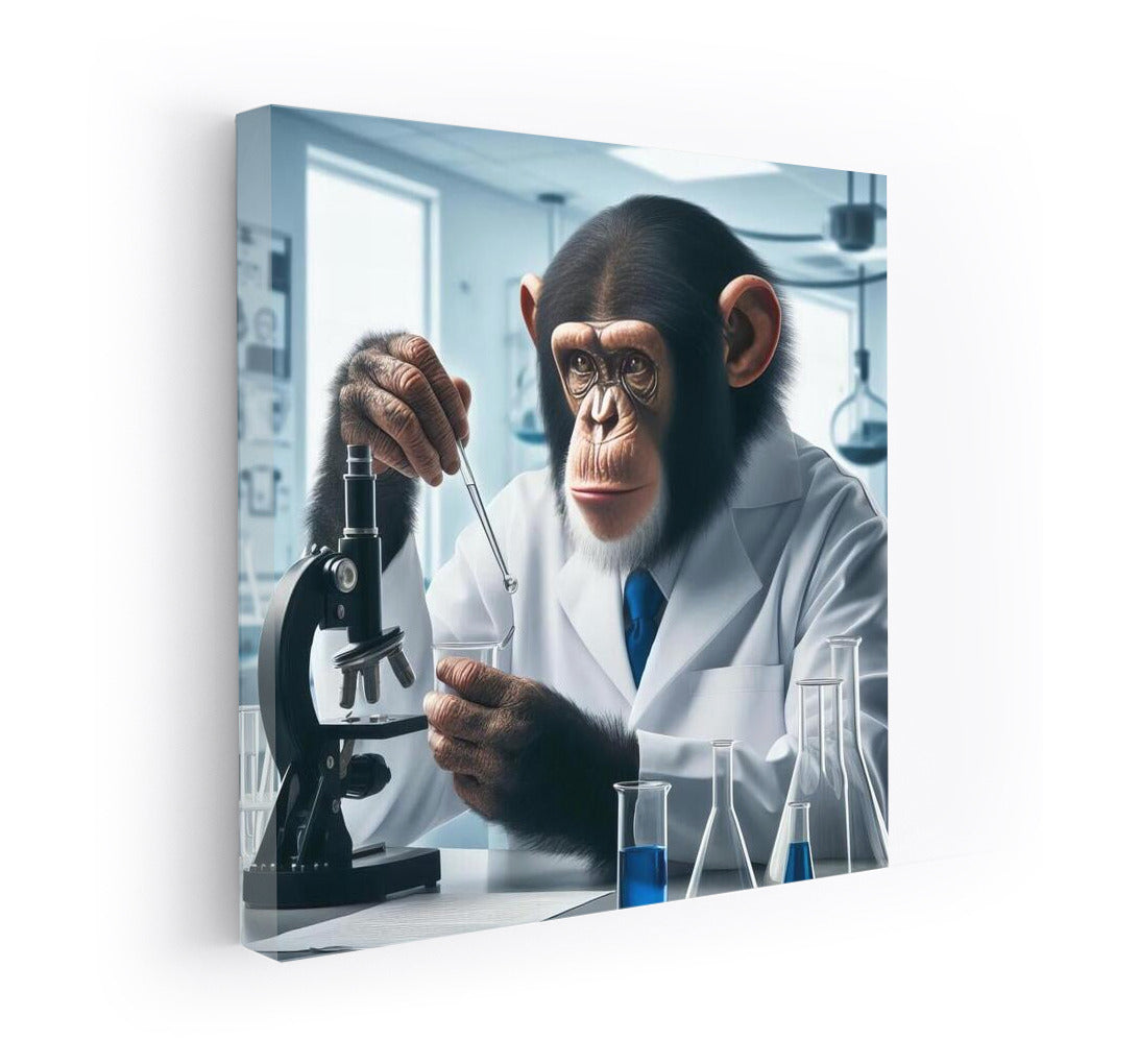 Smart Guy with Glasses: Humorous Monkey for Wall Decor