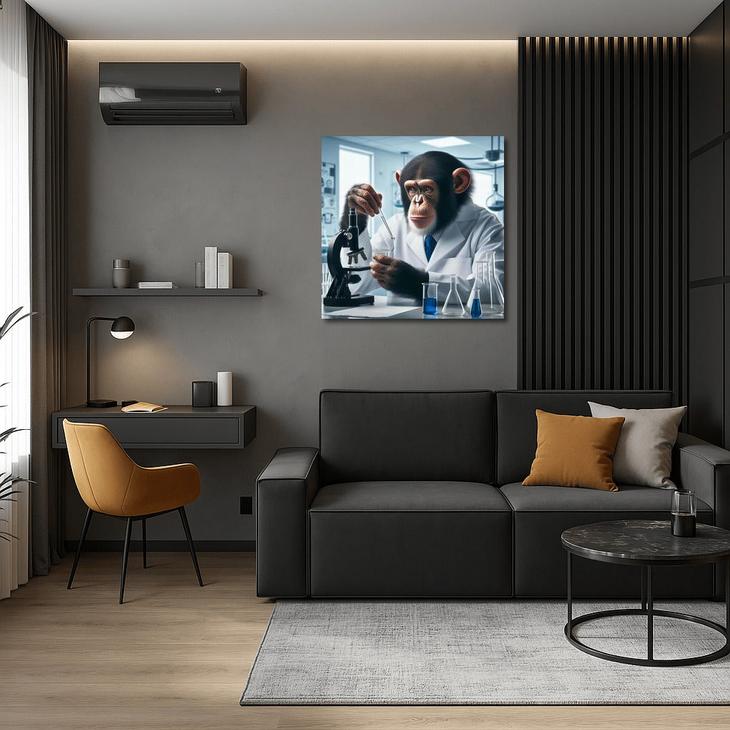 Smart Guy with Glasses: Humorous Monkey for Wall Decor