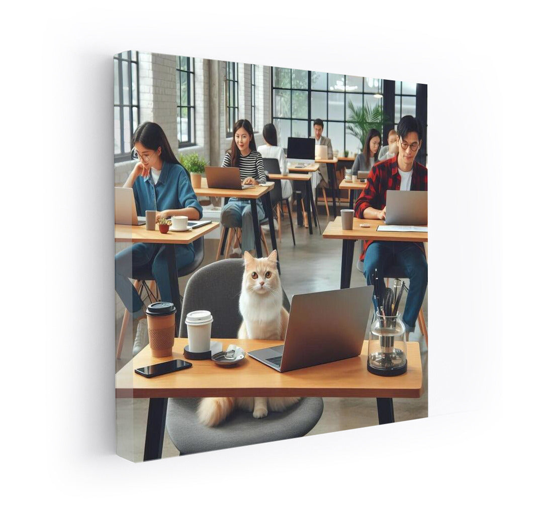 Office Cat: Harmony of Work and Comfort