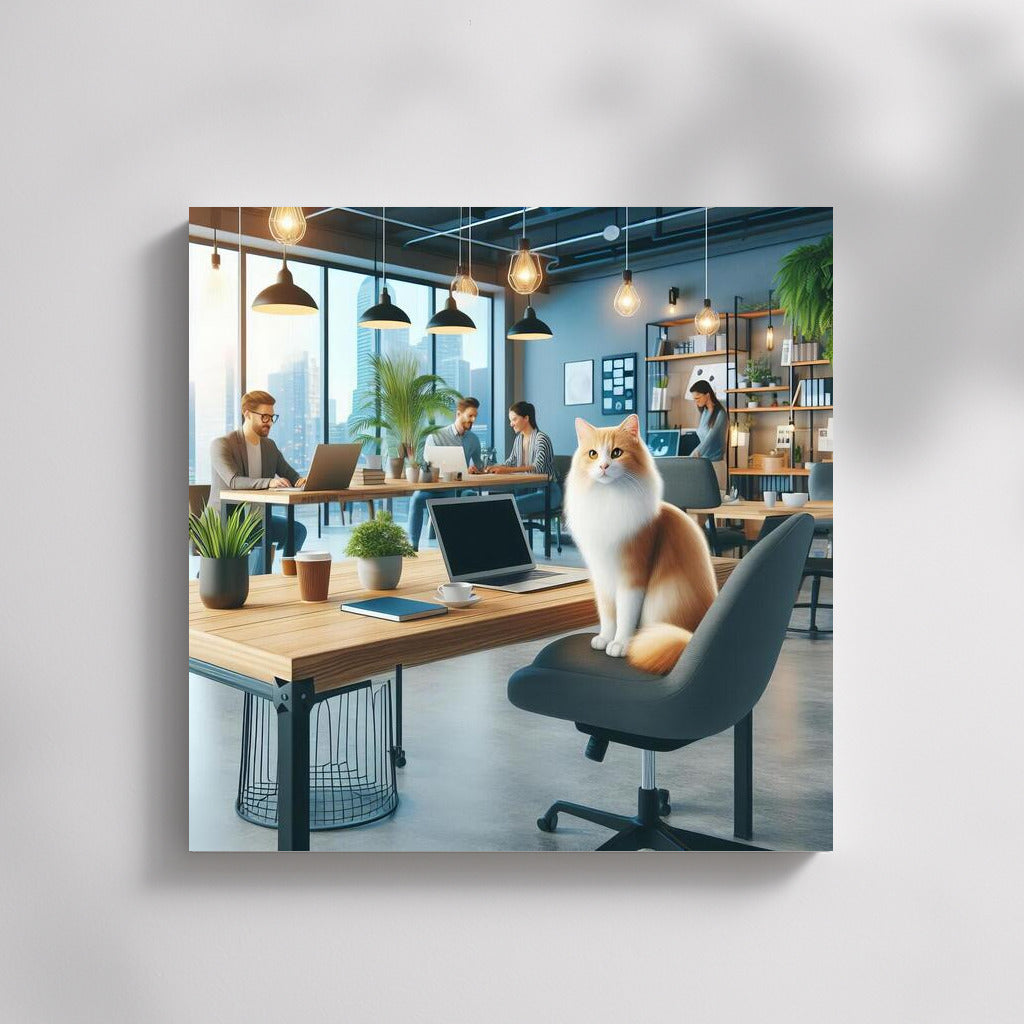 Cat in the Office: Balance of Work and Comfort