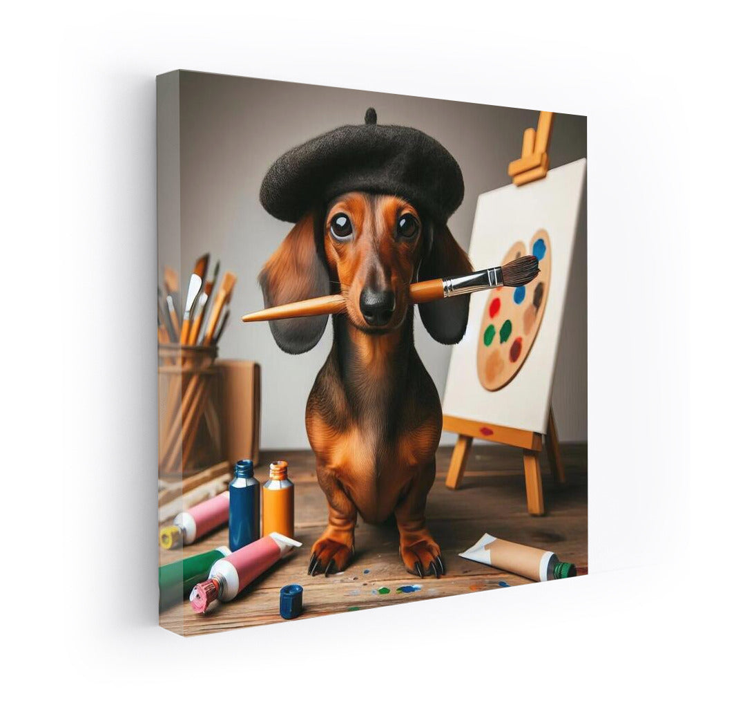 Dachshund-artist in a Beret: Masterpieces with a Smile and Inspiration