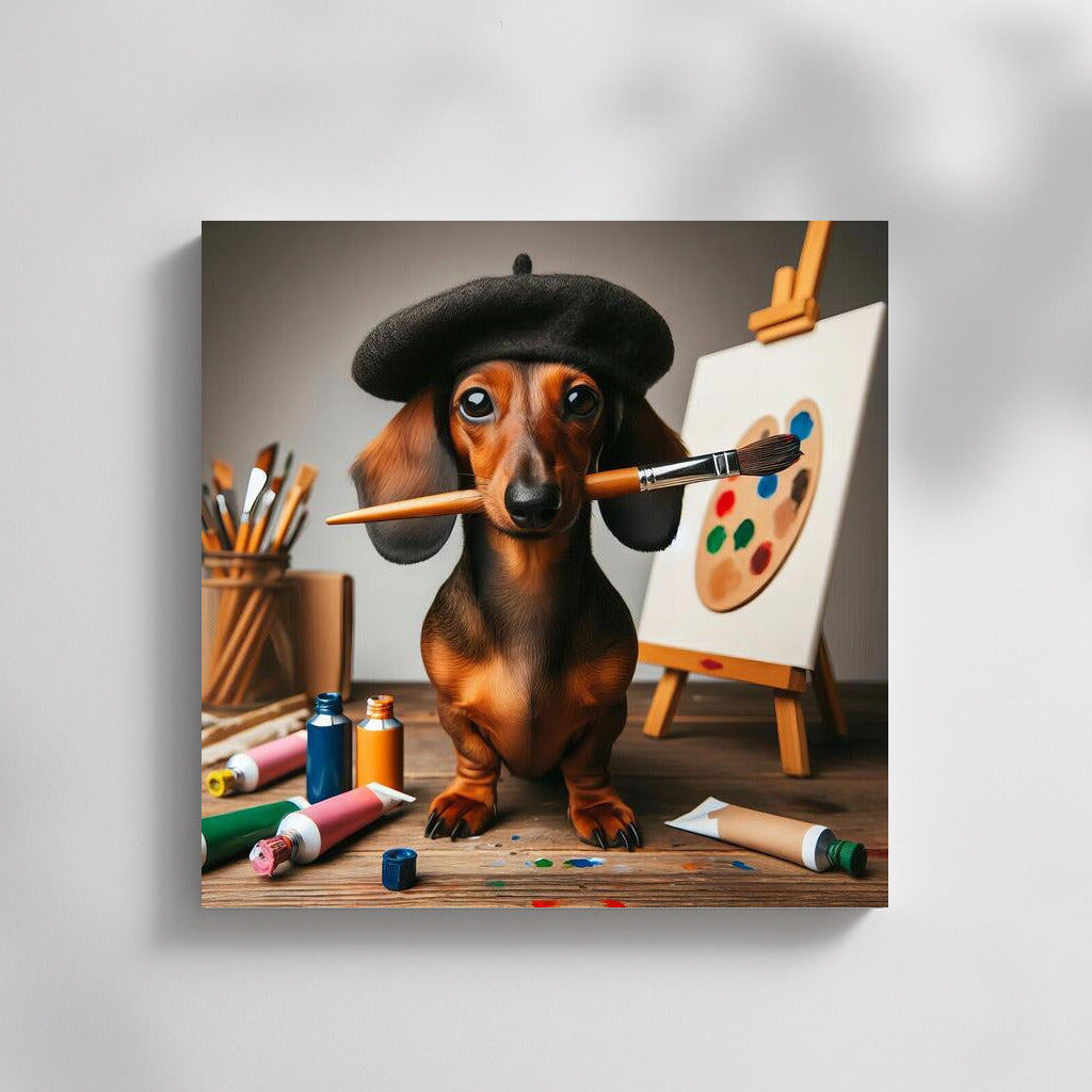 Dachshund-artist in a Beret: Masterpieces with a Smile and Inspiration