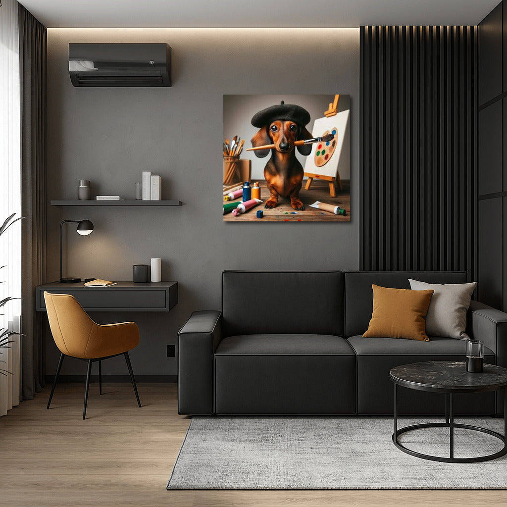 Dachshund-artist in a Beret: Masterpieces with a Smile and Inspiration