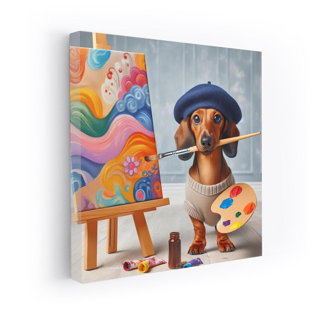 Creative Paw: Artist Dog with a Brush