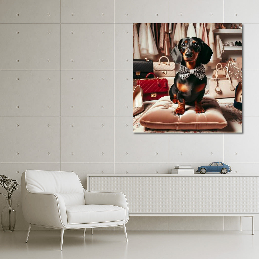 Elegant Dachshund: Exquisite Wall Art for Lovers of Detail