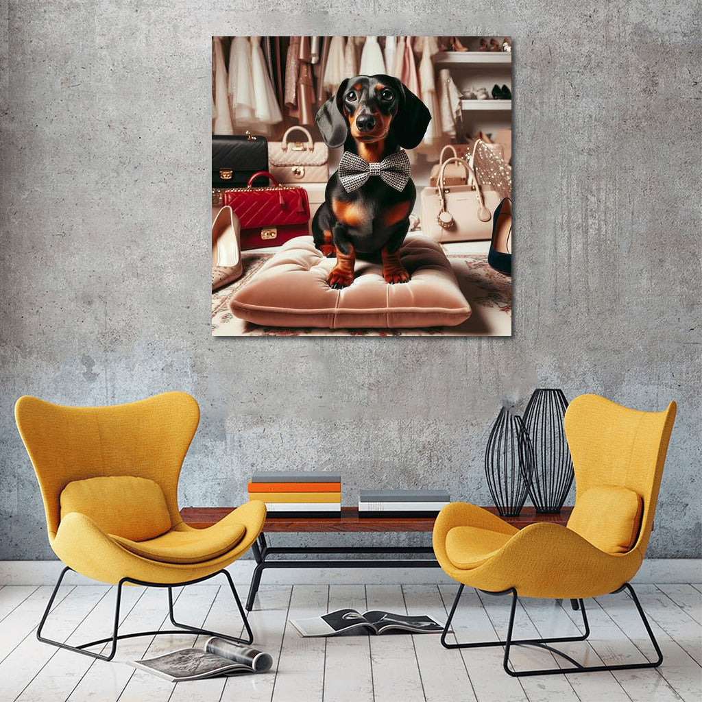 Elegant Dachshund: Exquisite Wall Art for Lovers of Detail