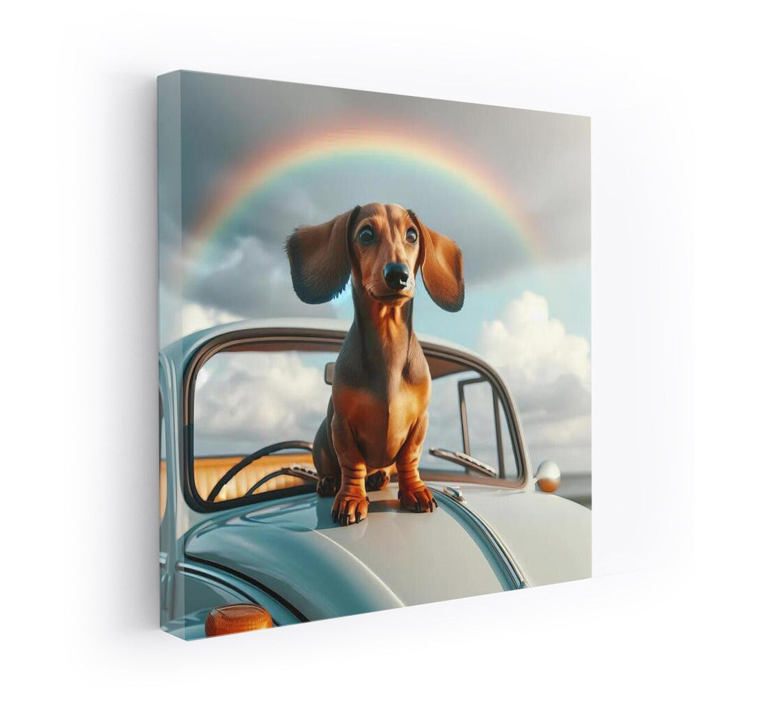 Dachshund on Beetle: Rainbow Journey