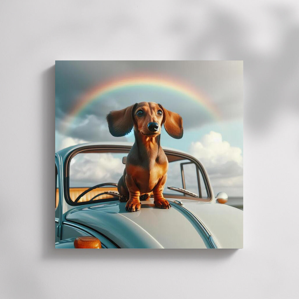 Dachshund on Beetle: Rainbow Journey