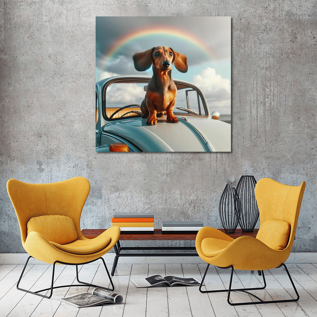 Dachshund on Beetle: Rainbow Journey