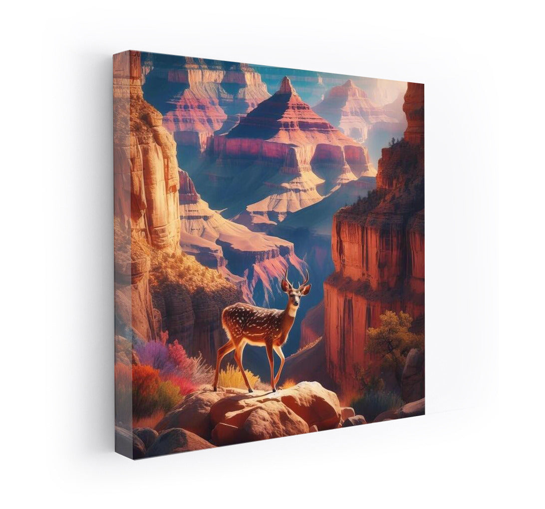 Deer on the Grand Canyon Trail: Multicolored Rocks and Natural Magic