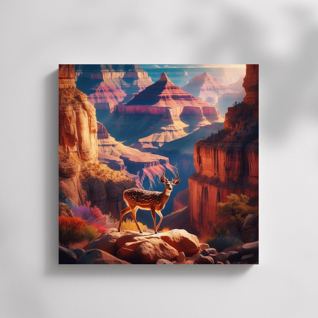 Deer on the Grand Canyon Trail: Multicolored Rocks and Natural Magic