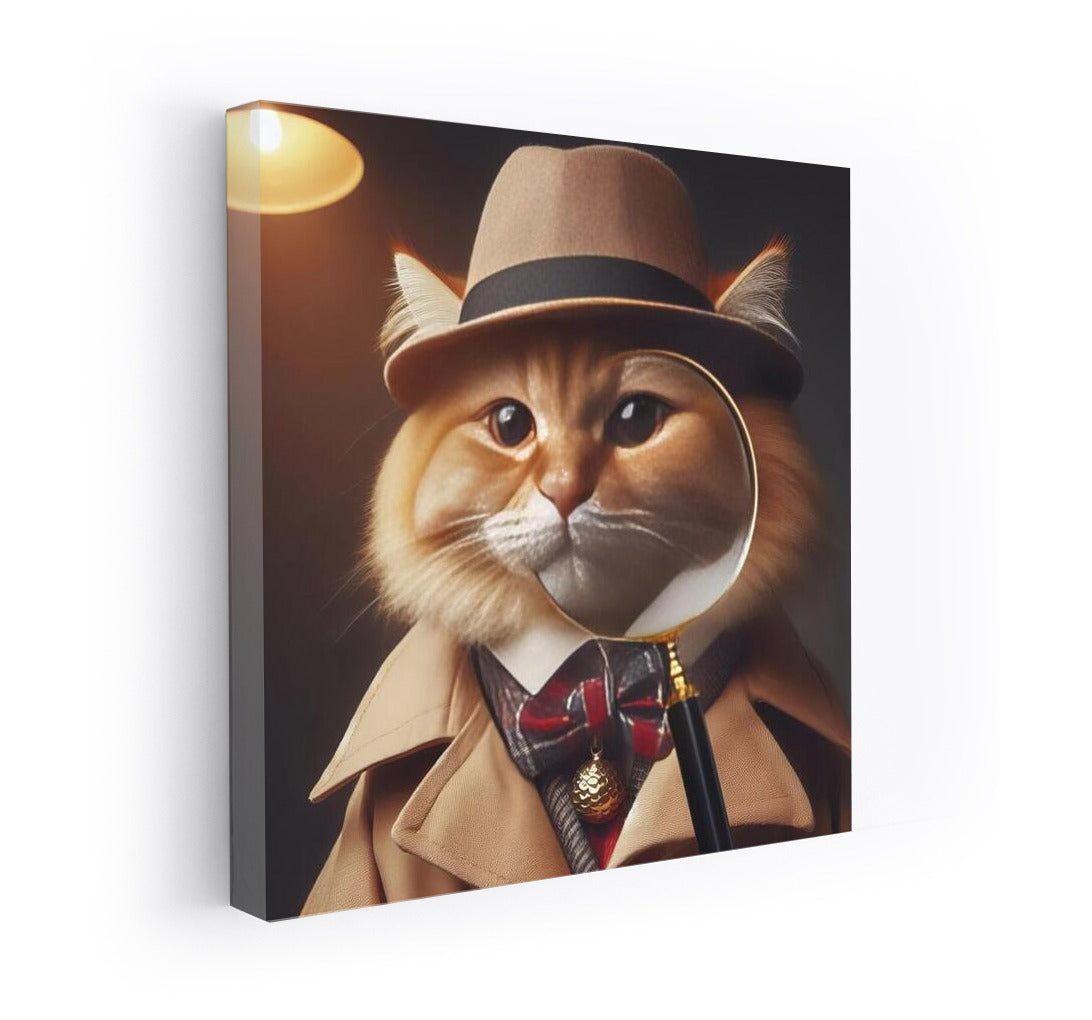 Cat Detective in a Hat: Secrets Under a Magnifying Glass