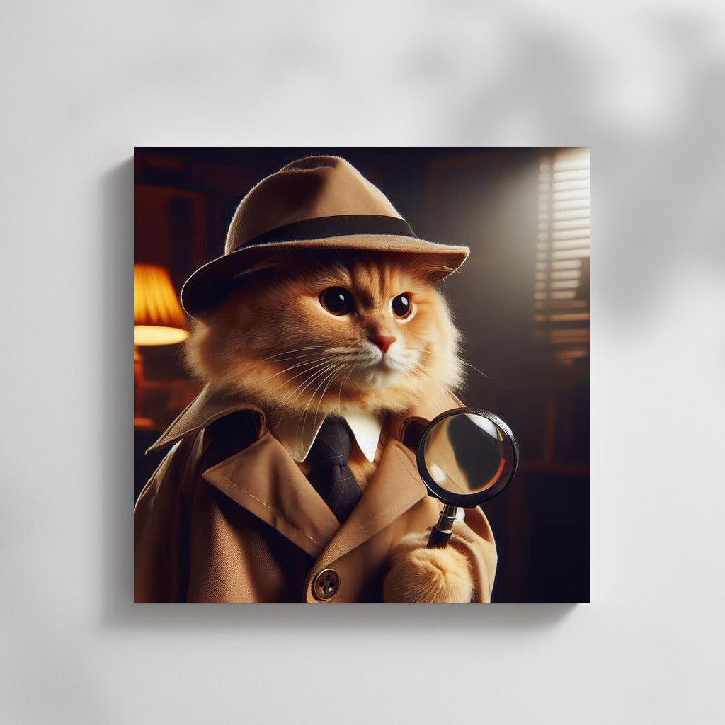Raincoat Detective Cat: The Magnifying Glass Puzzle