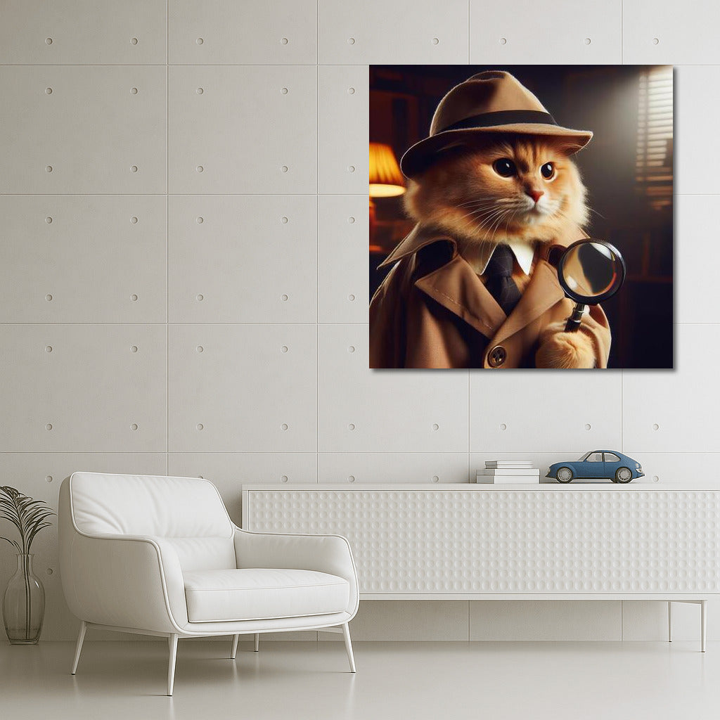 Raincoat Detective Cat: The Magnifying Glass Puzzle