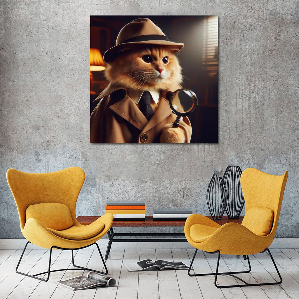 Raincoat Detective Cat: The Magnifying Glass Puzzle