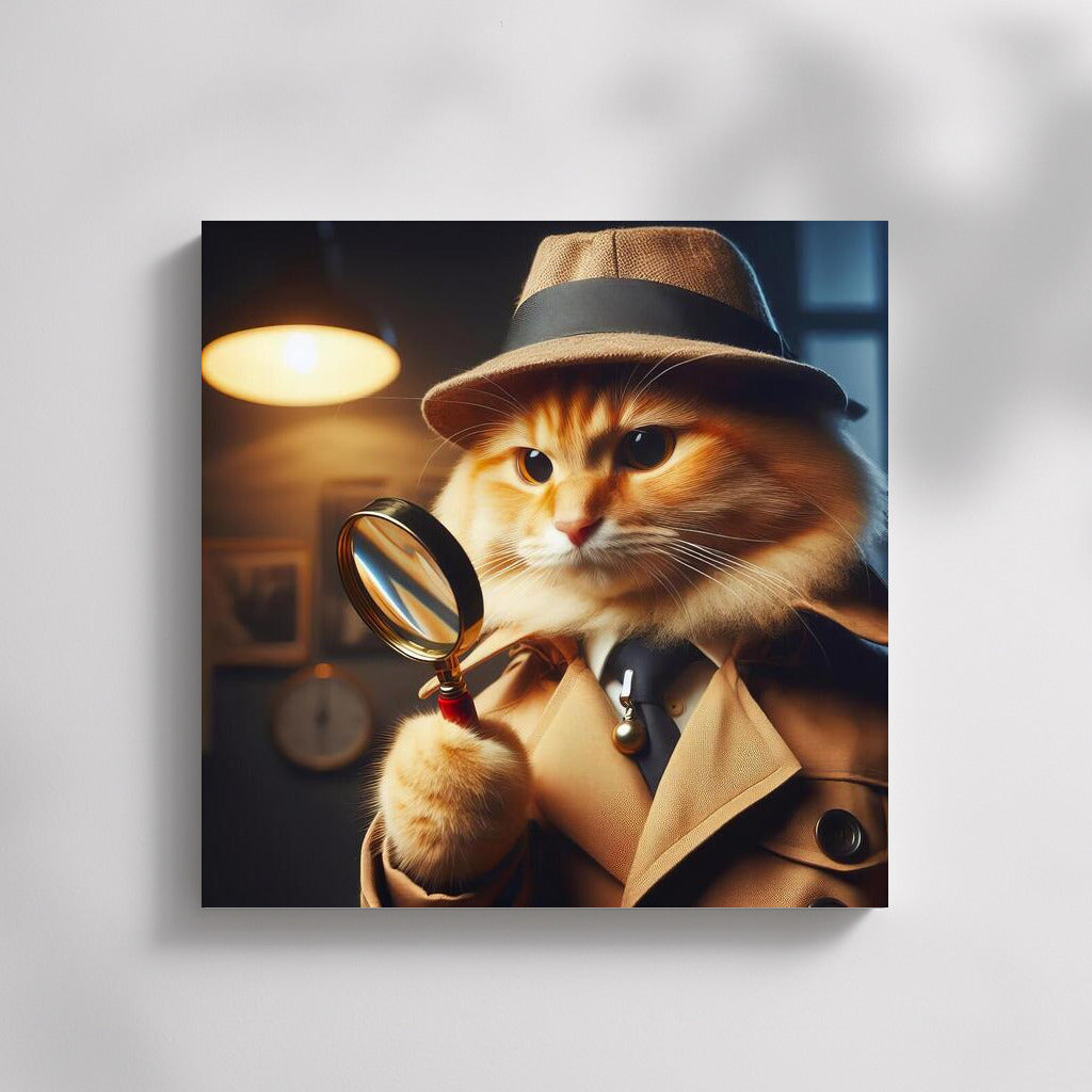 Mysterious Detective: Fluffy Cat in the Mystical World