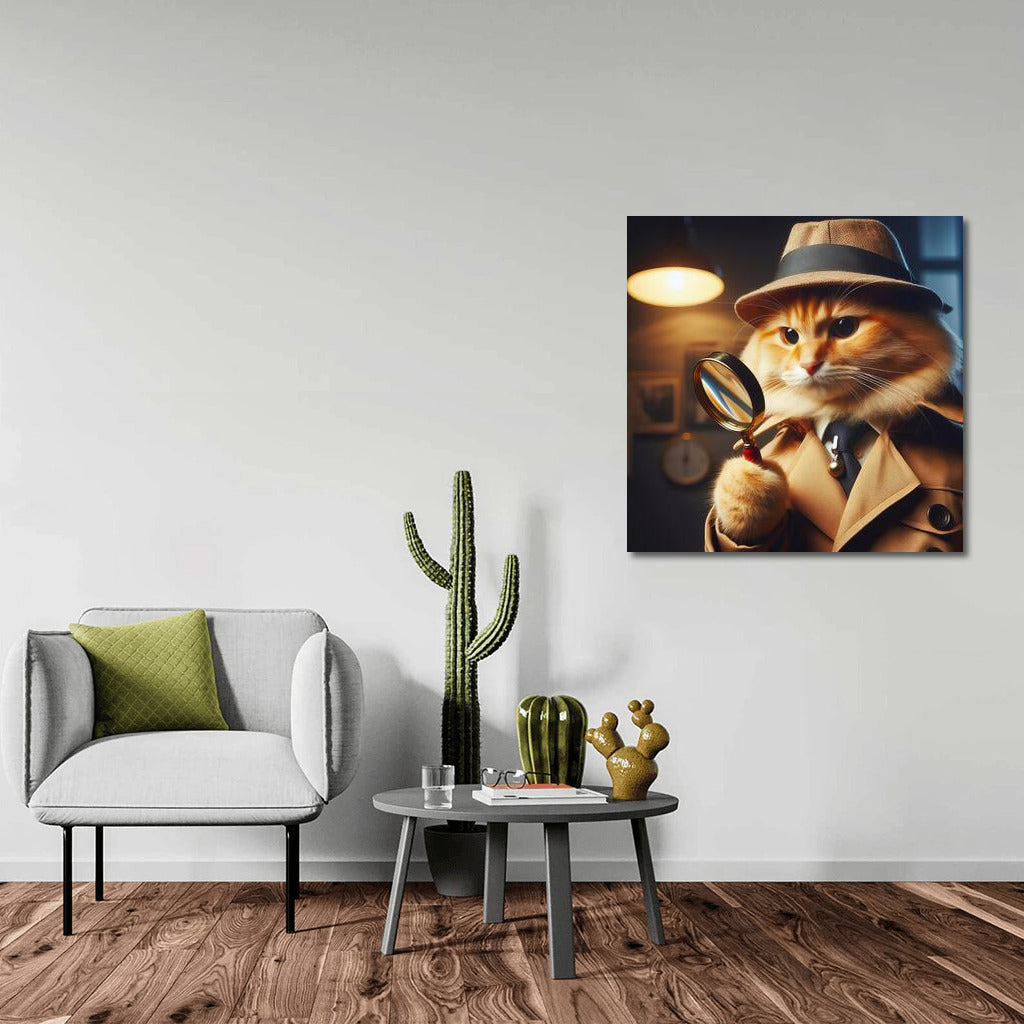 Mysterious Detective: Fluffy Cat in the Mystical World