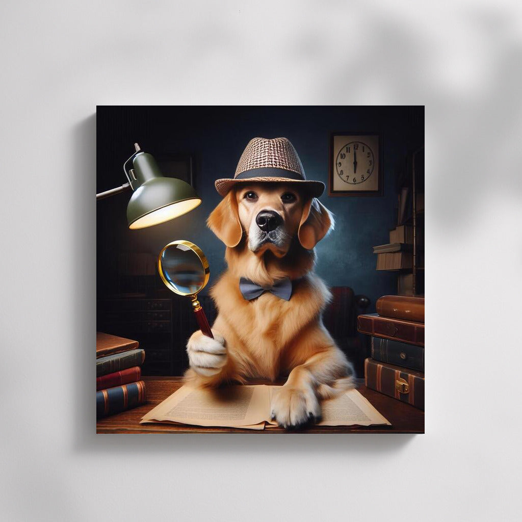 Golden Sleuth: Mysteries from Detective Dog in a Hat and Bow Tie