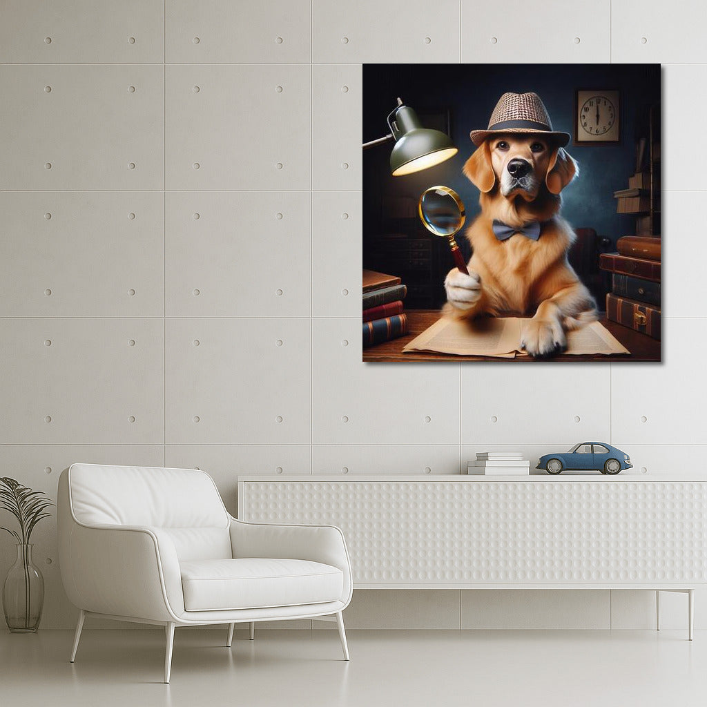 Golden Sleuth: Mysteries from Detective Dog in a Hat and Bow Tie