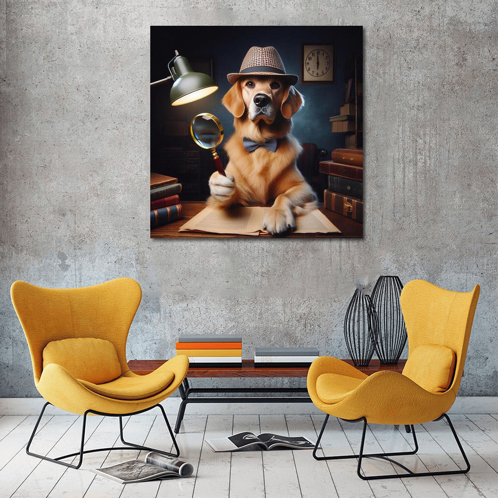 Golden Sleuth: Mysteries from Detective Dog in a Hat and Bow Tie