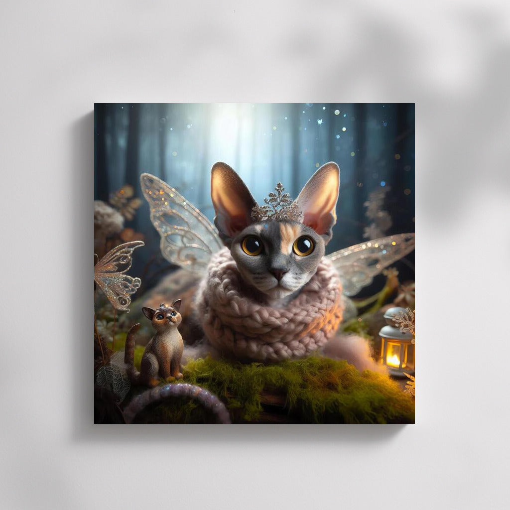 Devon Rex in the Magical Forest: A Fairytale Journey