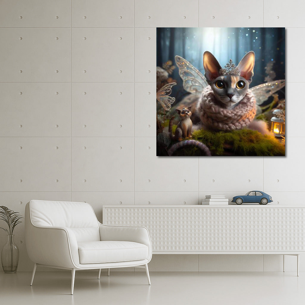 Devon Rex in the Magical Forest: A Fairytale Journey