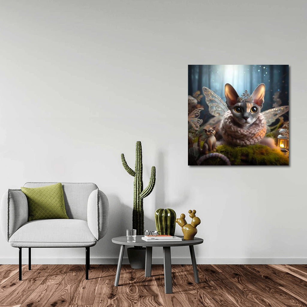 Devon Rex in the Magical Forest: A Fairytale Journey