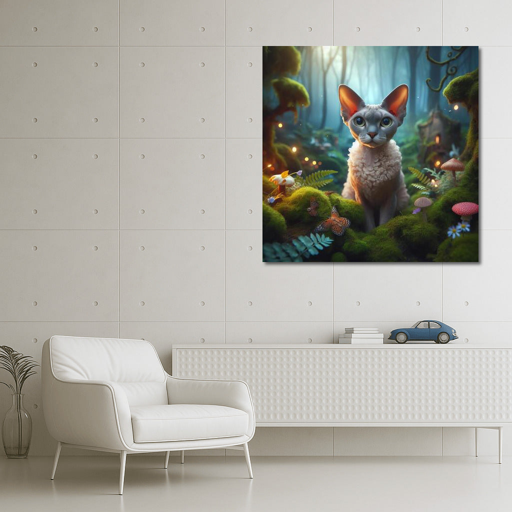 Fairytale Devon Rex in the Enchanted Forest: Magic and Enchantment