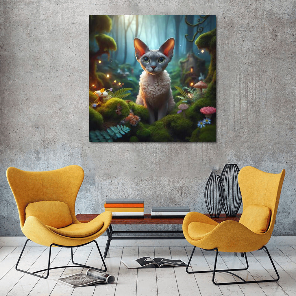 Fairytale Devon Rex in the Enchanted Forest: Magic and Enchantment