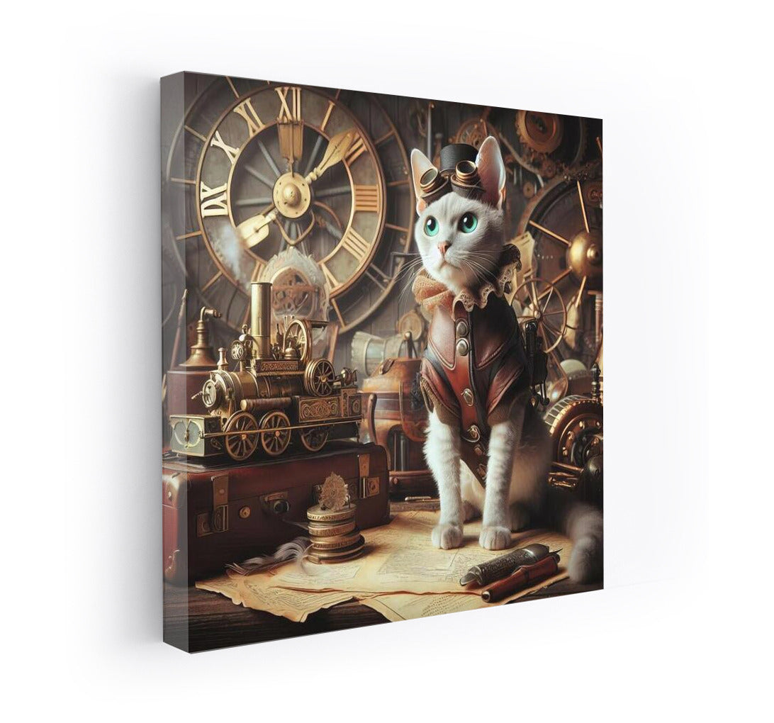Devon Rex in the Steampunk World: A Cat Among the Gears and Steam Mechanisms