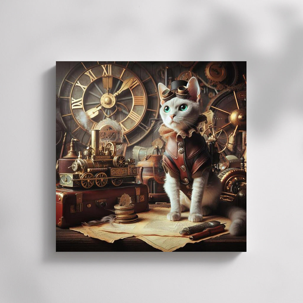 Devon Rex in the Steampunk World: A Cat Among the Gears and Steam Mechanisms