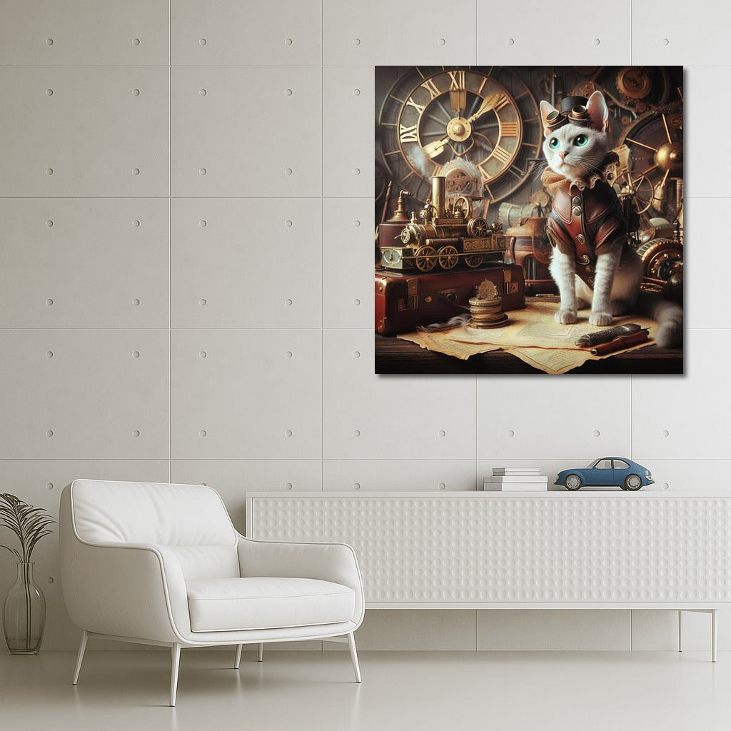 Devon Rex in the Steampunk World: A Cat Among the Gears and Steam Mechanisms