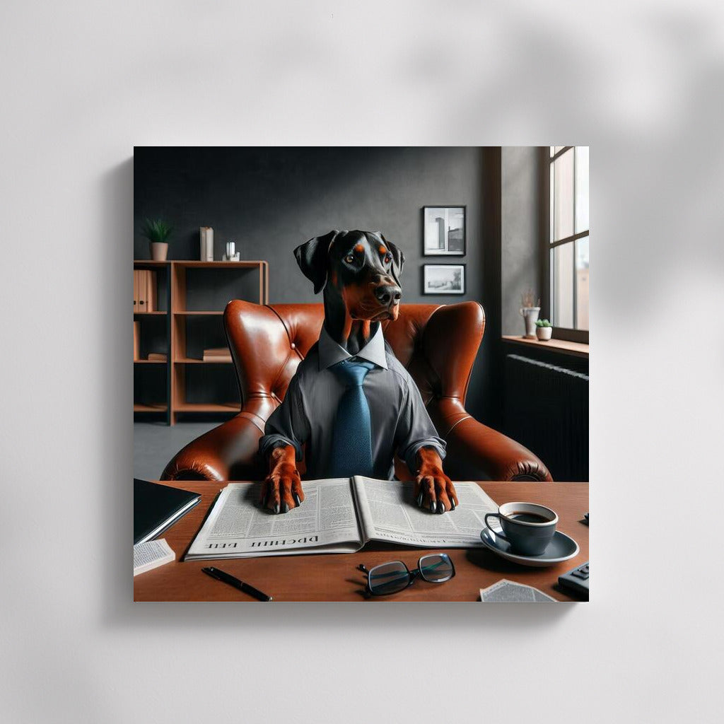 Doberman in the Office: Style and Humor for Your Interior