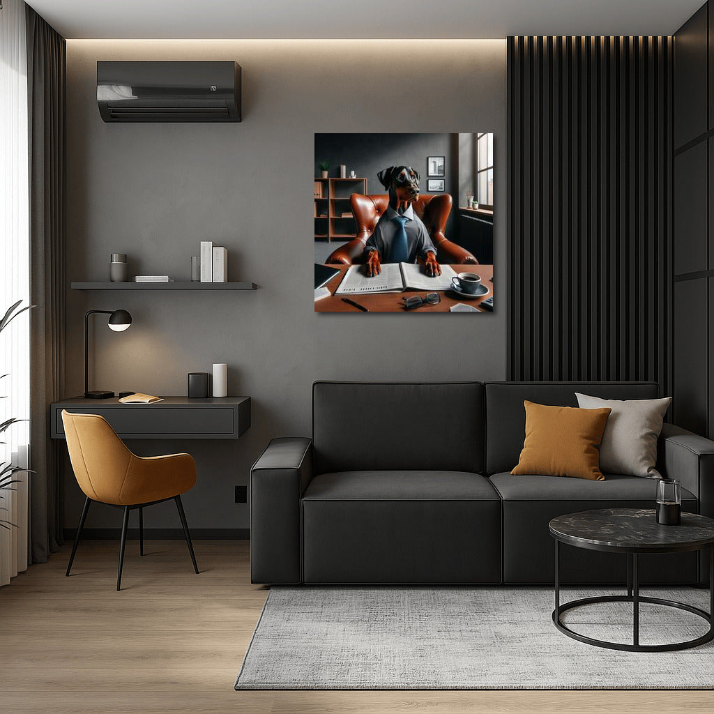 Doberman in the Office: Style and Humor for Your Interior