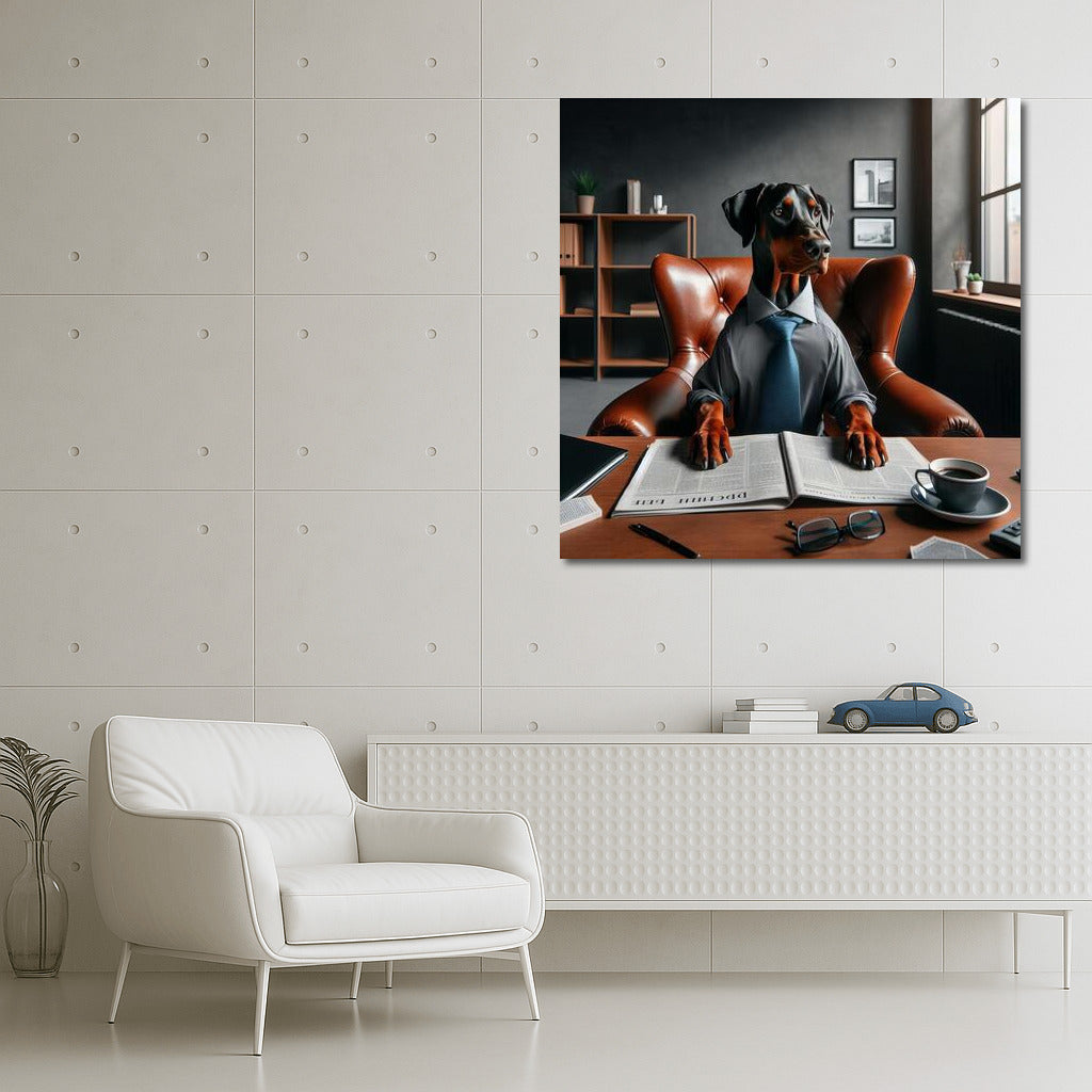 Doberman in the Office: Style and Humor for Your Interior