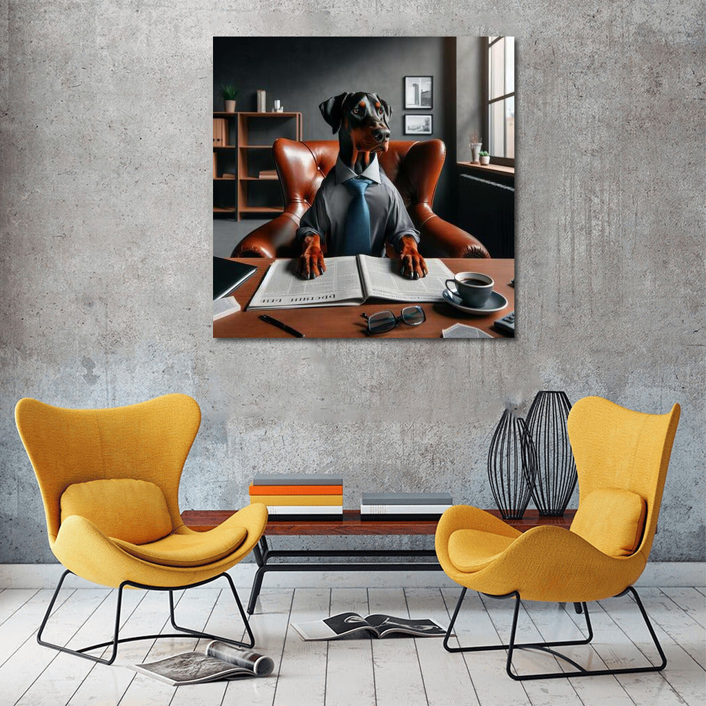 Doberman in the Office: Style and Humor for Your Interior
