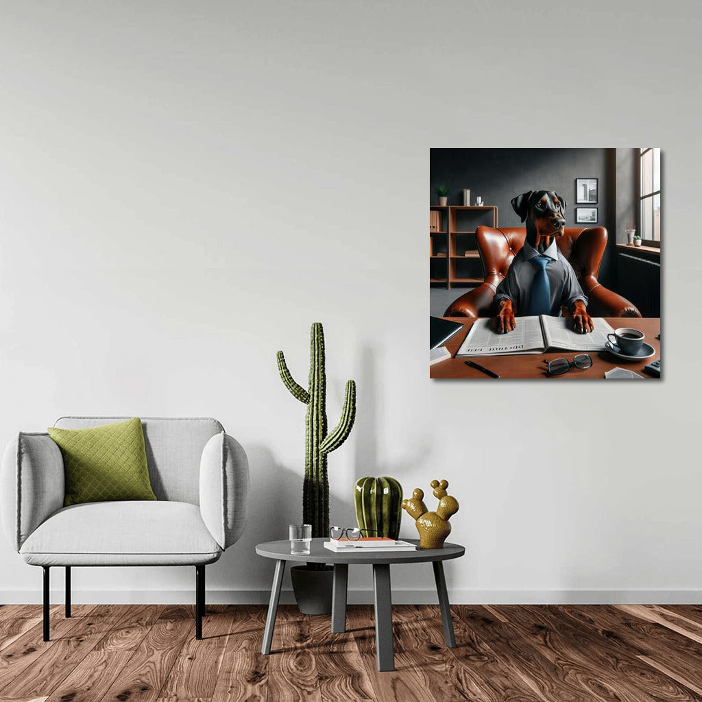 Doberman in the Office: Style and Humor for Your Interior