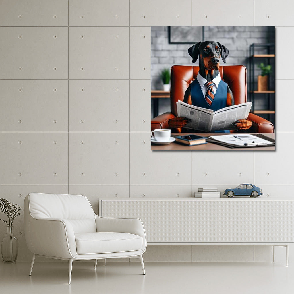 Business Doberman in the Office: Humor and Sophistication in the Interior