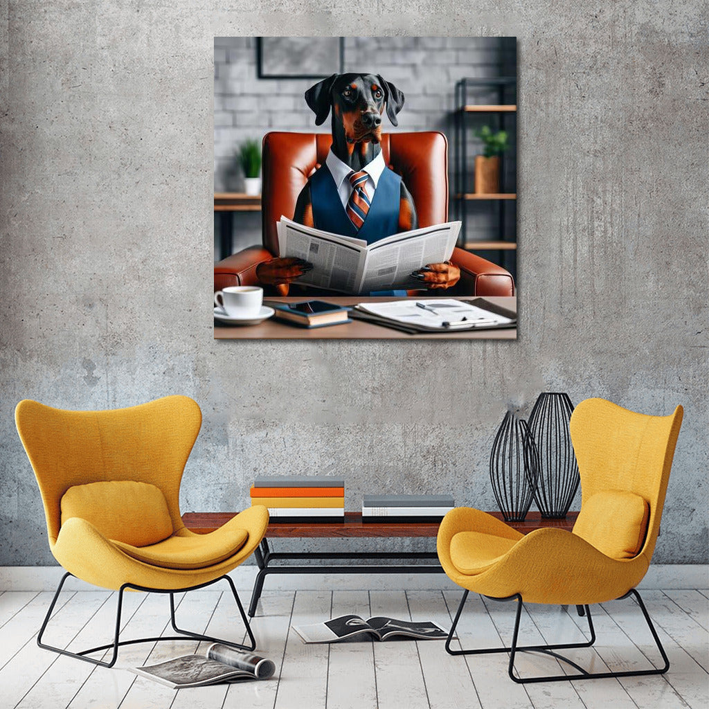 Business Doberman in the Office: Humor and Sophistication in the Interior