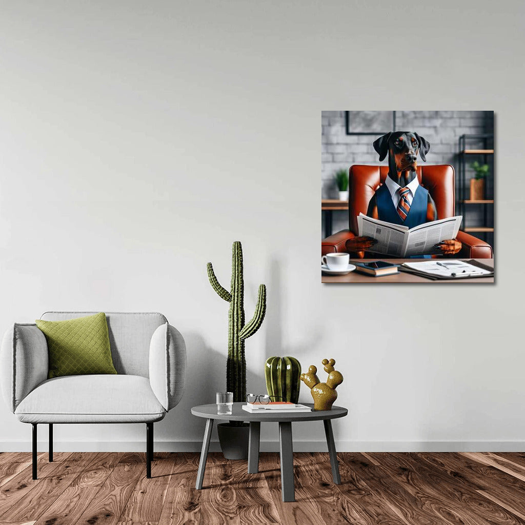 Business Doberman in the Office: Humor and Sophistication in the Interior