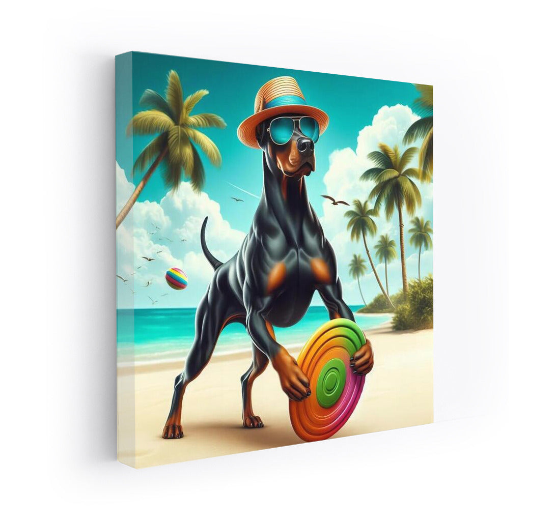 Doberman on a Tropical Beach: Style and Charm for the Interior