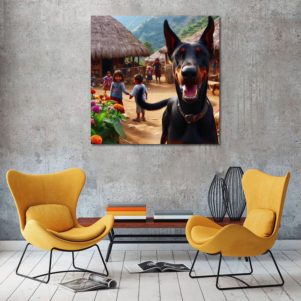 Doberman in the Village: Bright Moments of Rural Life